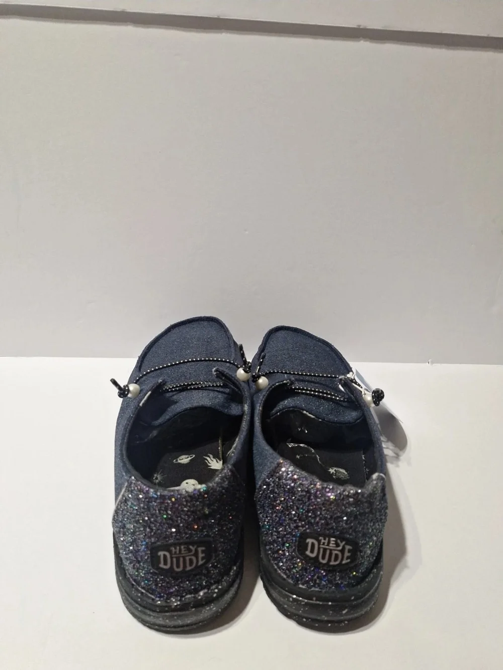 Hey Dude Navy Wendy Celestial Shine Glitter Women's Slip-On Shoe